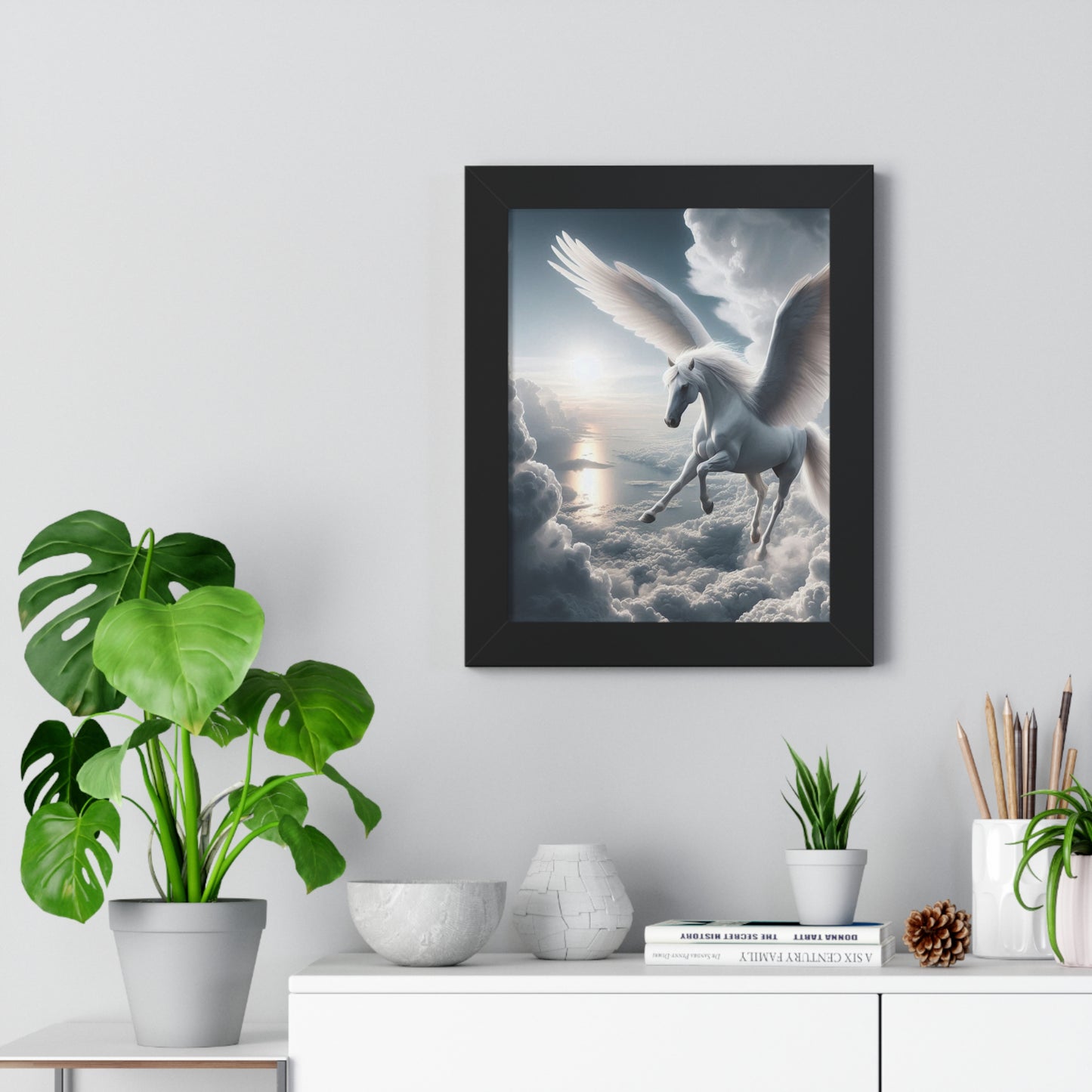 Pegasus Framed Vertical Poster