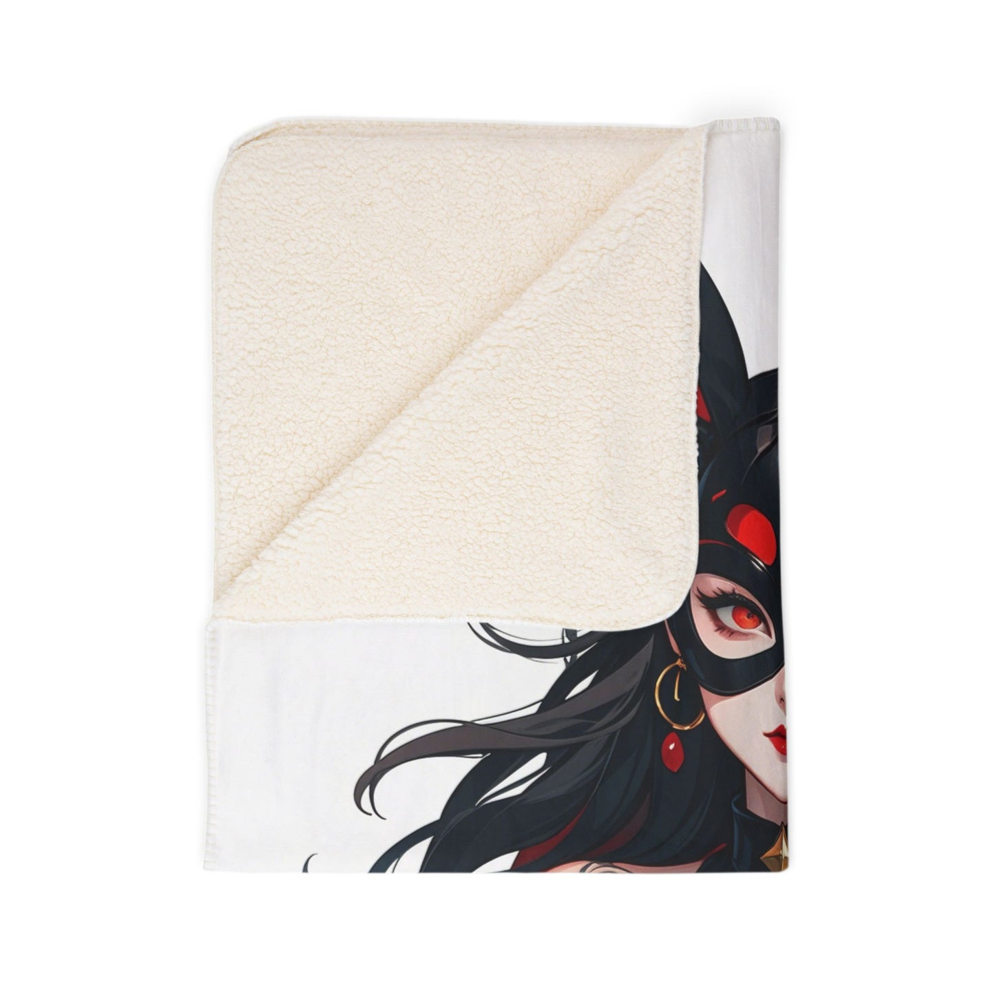 Angels of Honor "The Black Rabbit" Fleece Sherpa Blanket