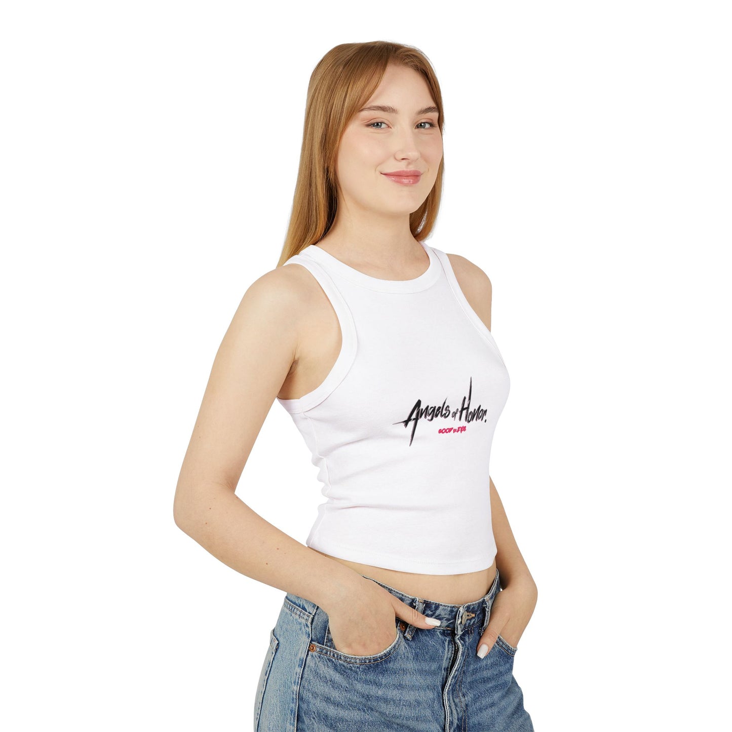 Angels of Honor Hero Women's Micro Rib Racer Tank Top