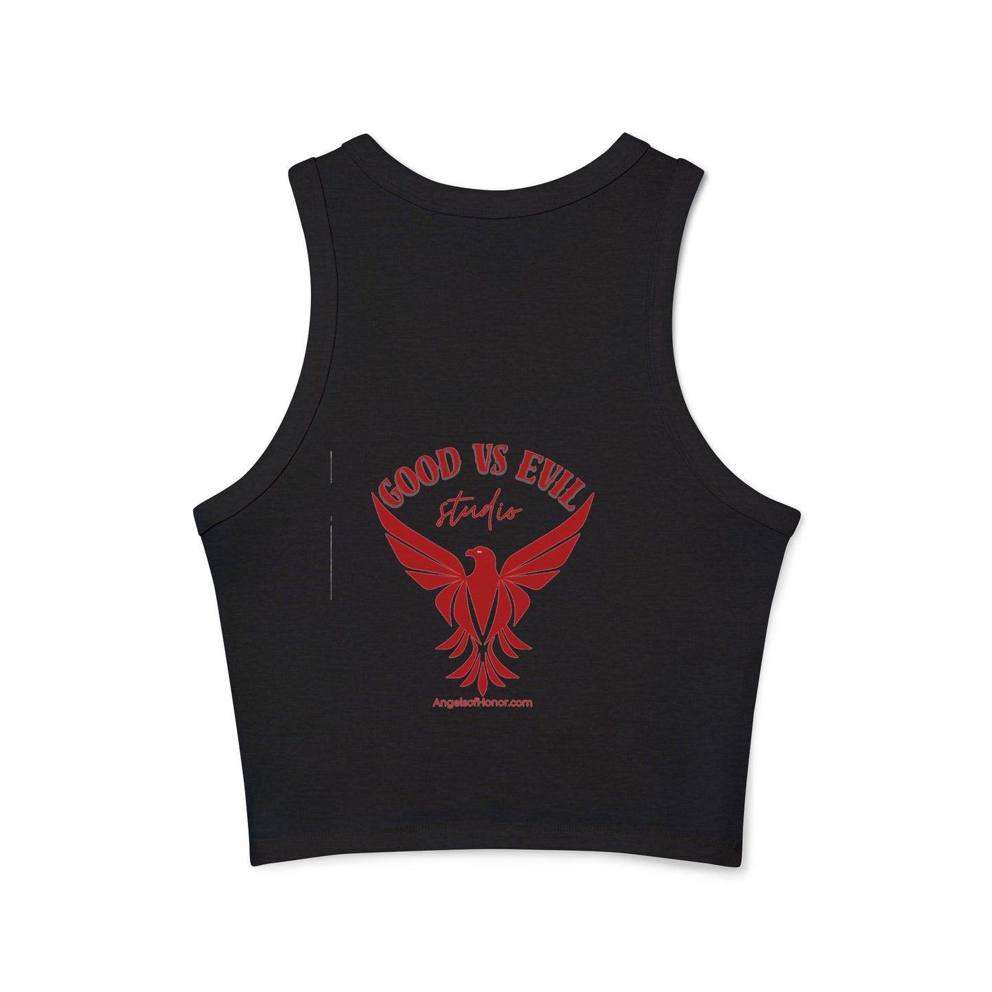Good vs Evil Logo Women's Micro Rib Racer Tank Top