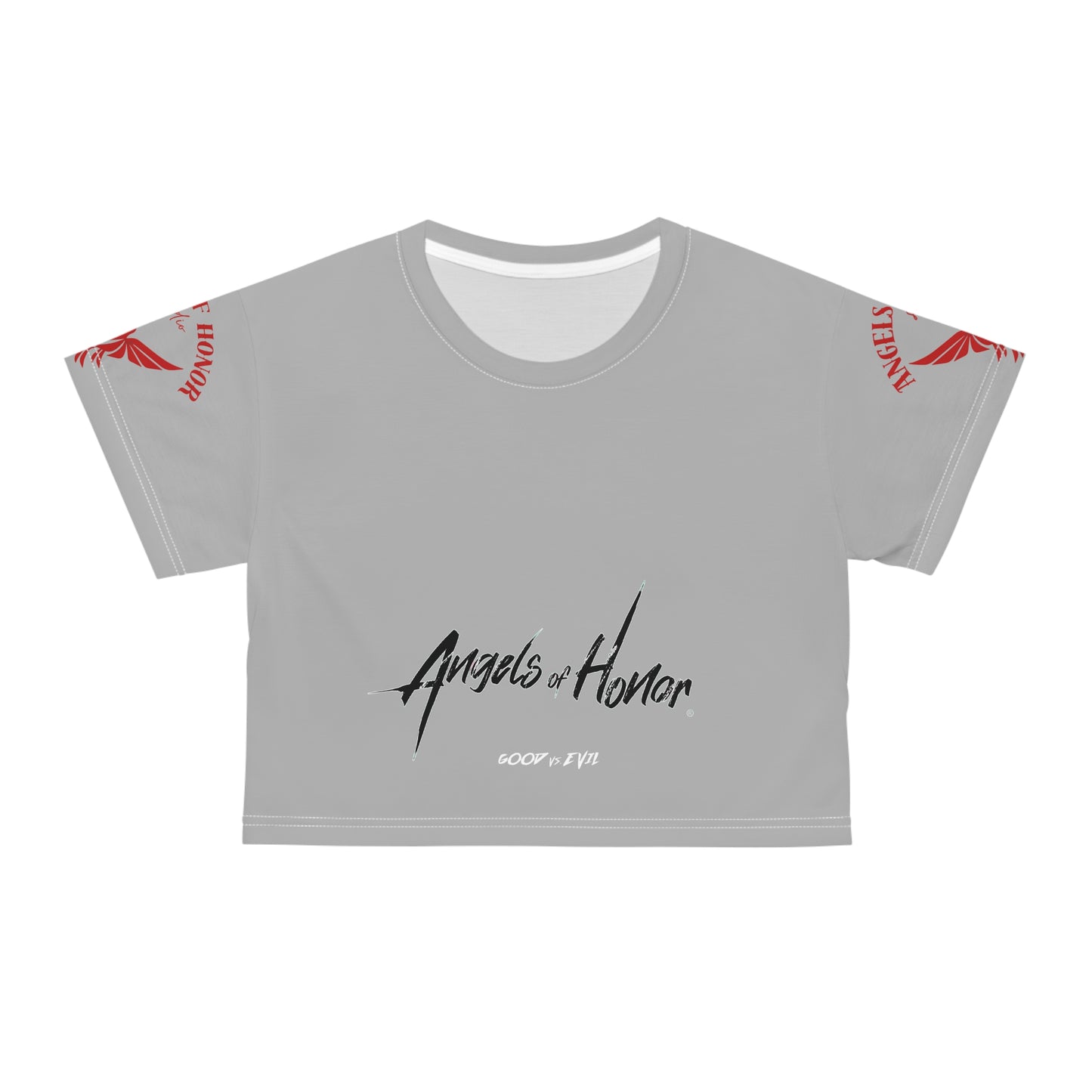 HAPPY HOLIDAYS Angels of Honor Logo Crop Tee