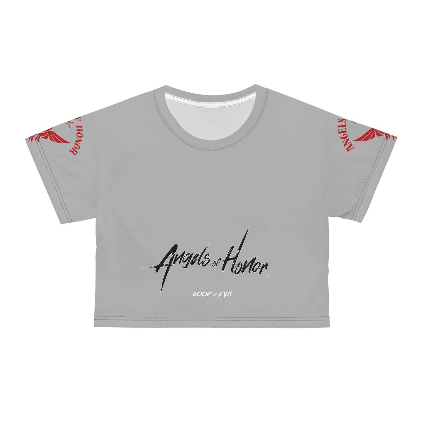 HAPPY HOLIDAYS Angels of Honor Logo Crop Tee