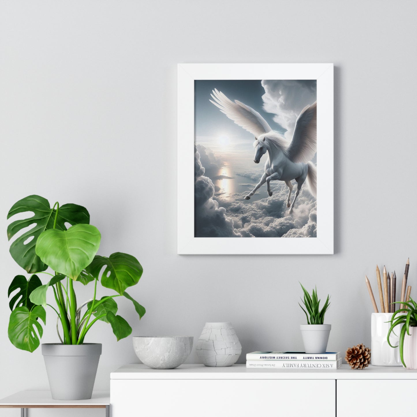 Pegasus Framed Vertical Poster